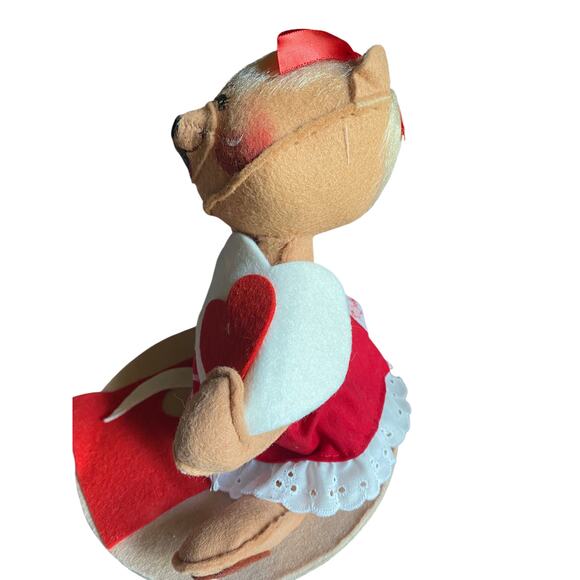 Annalee 1997 10"  Valentine Open Eyes Gold Scissors Doll With Bag Mint Condition - Picture 3 of 8